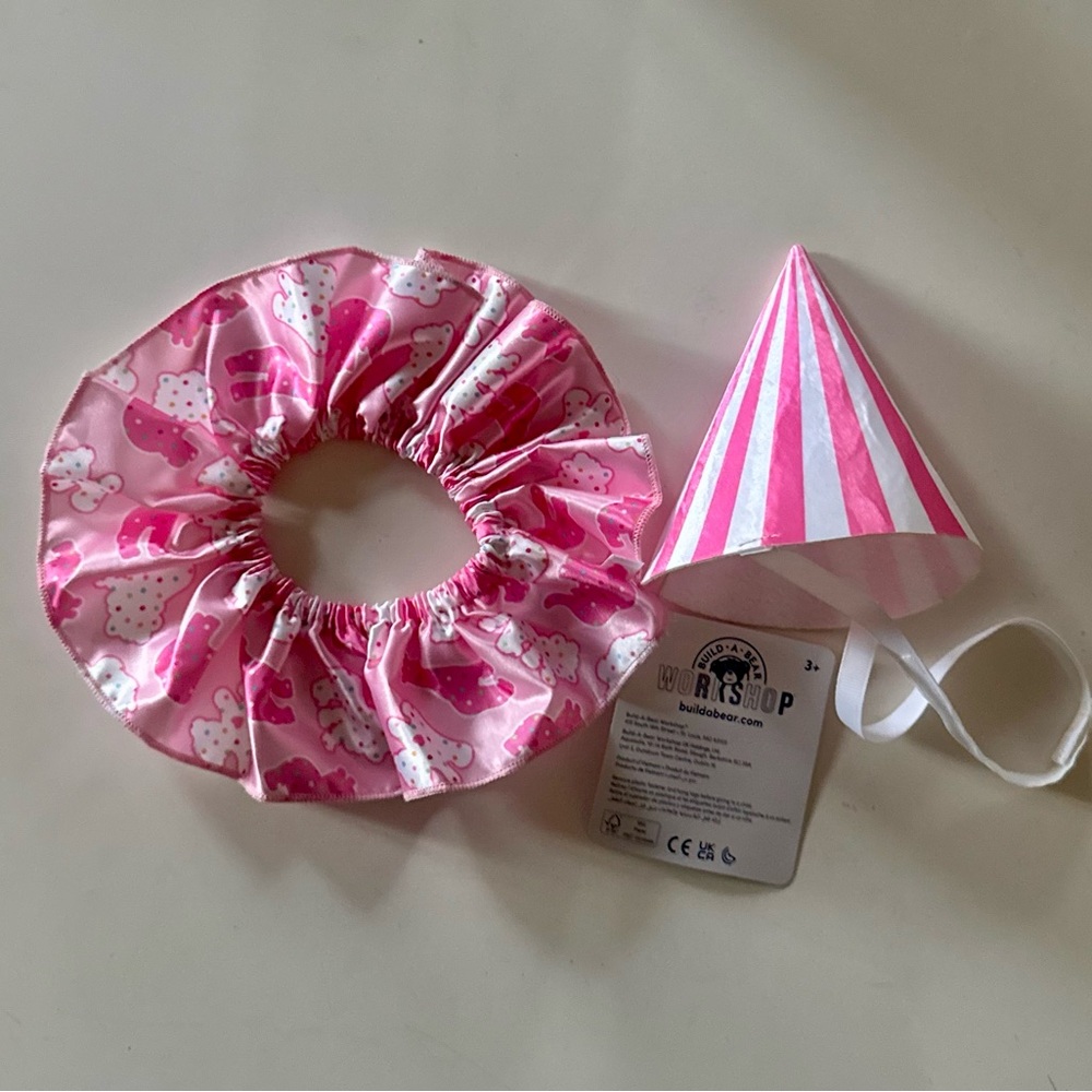 Build a bear Frosted Animal Cookie Hat and Collar Set